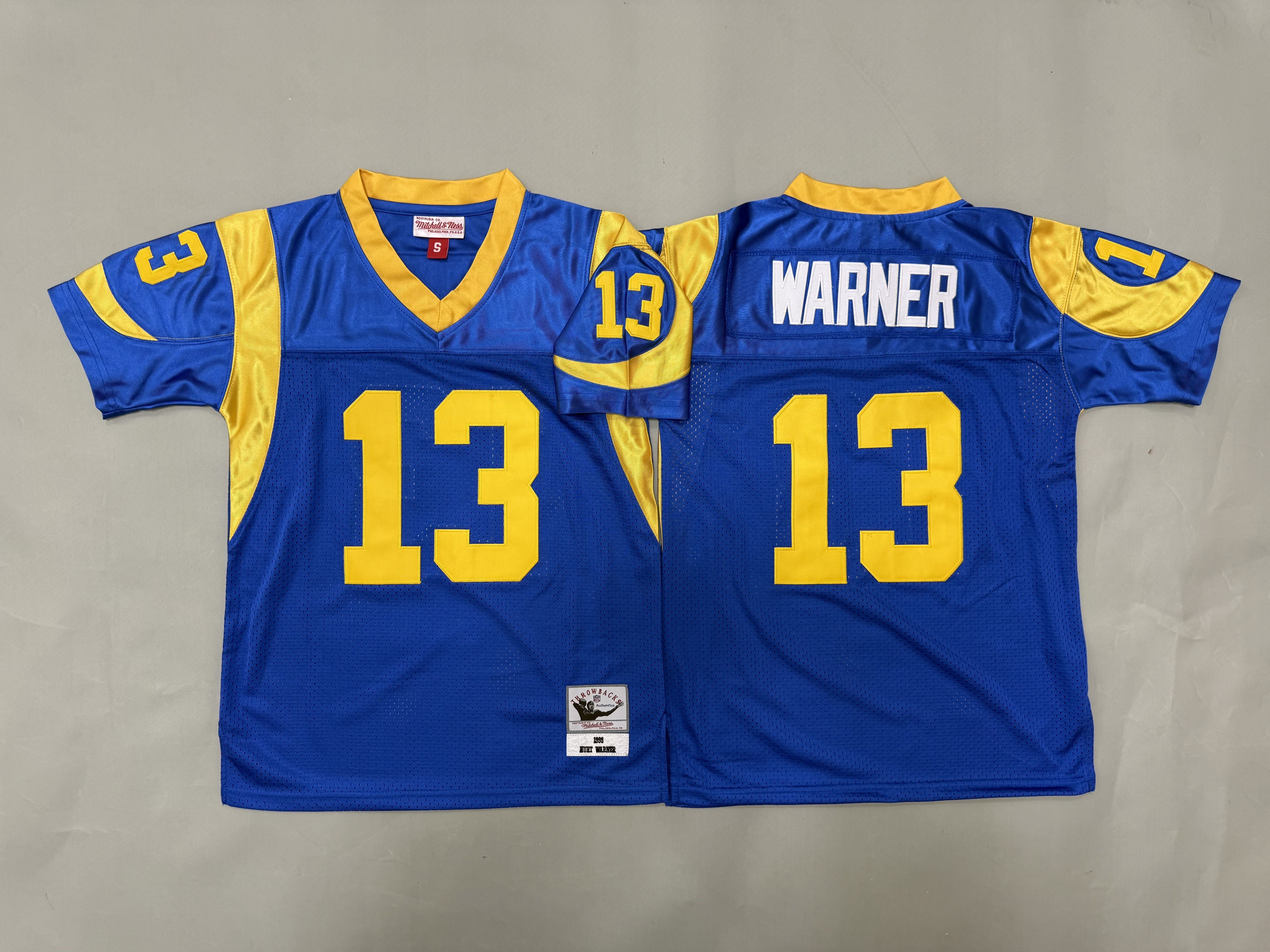 Youth 2026 Los Angeles Rams #13 Warner Blue Throwback Limited NFL Jersey style 01->youth nfl jersey->Youth Jersey